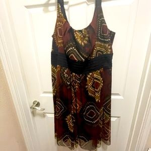 FABULOUS Lane Bryant Business to Casual Sundress Size 26W🤎🖤. Geometric Shapes